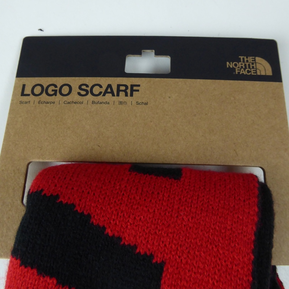 The North Face Reversible Logo Scarf TNF NWT Red - Picture 4 of 7